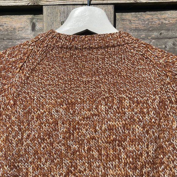 1980s Hand-knit Brown Cardigan - Picture 3 of 6